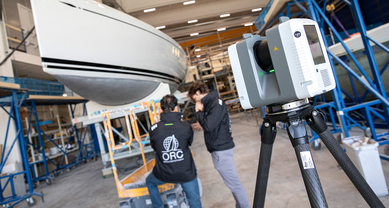 ORC scan the new ClubSwan43 yacht with the RTC360 3D laser scanner at Nautor in Finland