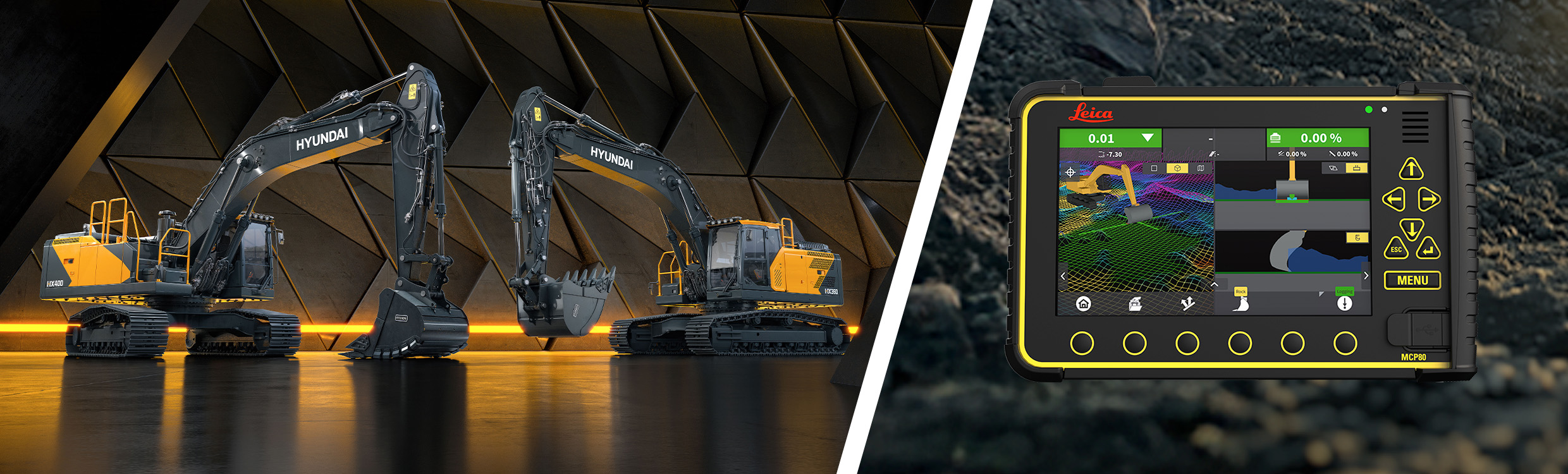 A Hyundai Construction Equipment e a Leica Geosystems estão ...