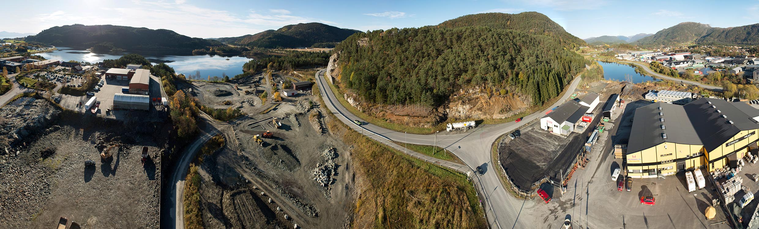 360° Blick über eine Baustelle