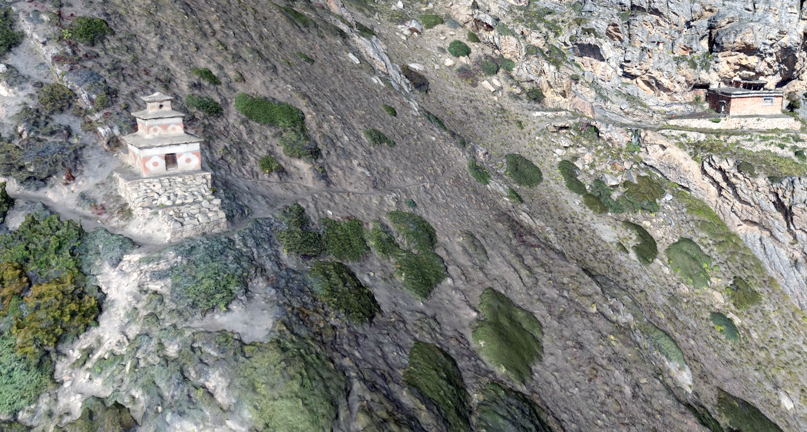 Textured 3D mesh of the Gamotsche temple – Source: Peter Bauer