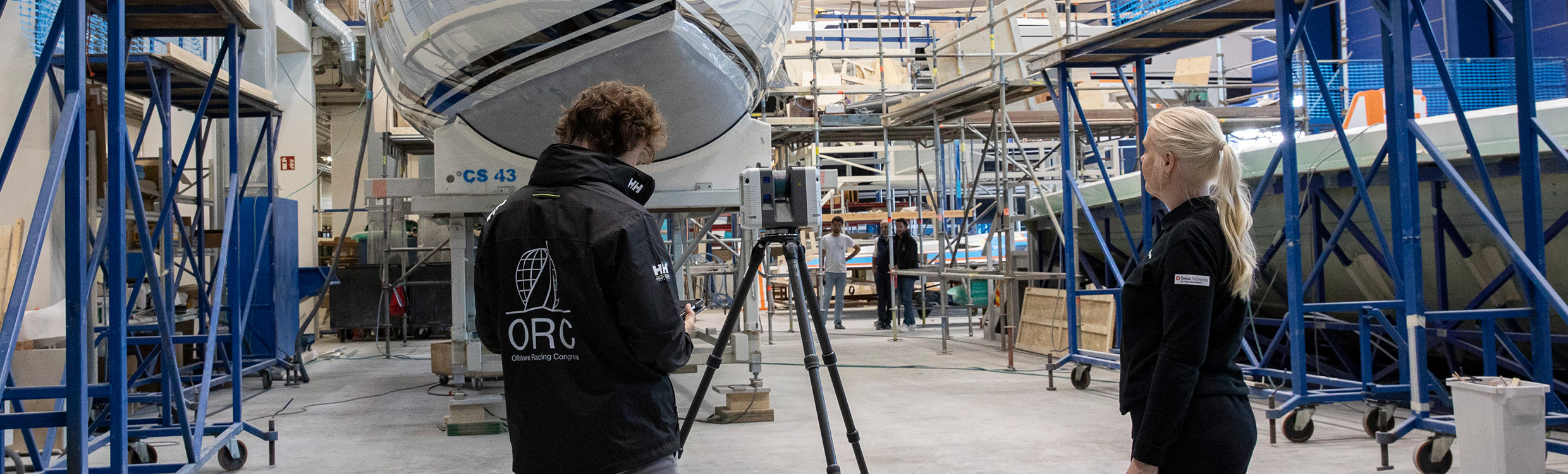 ORC scan the new ClubSwan43 yacht with the RTC360 3D laser scanner at Nautor in Finland