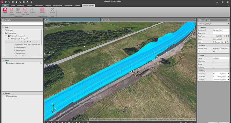 Leica Infinity survey software | Conx integration