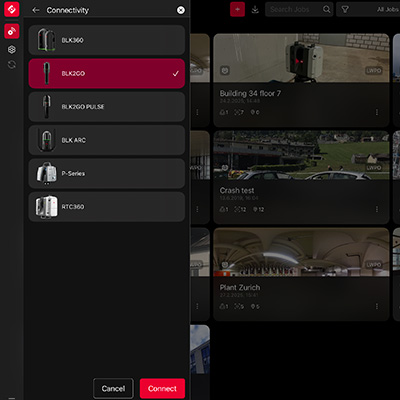 Cyclone FIELD 360 v6.0 New UX/UI Connect to Scanner