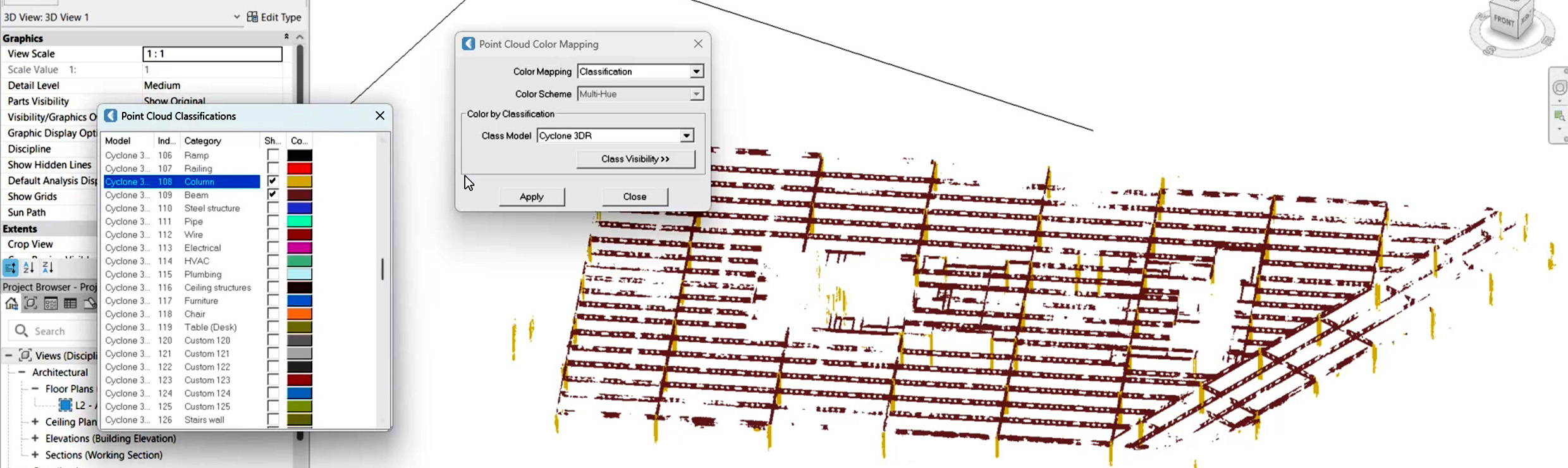CloudWorx-viewer voor Revit
