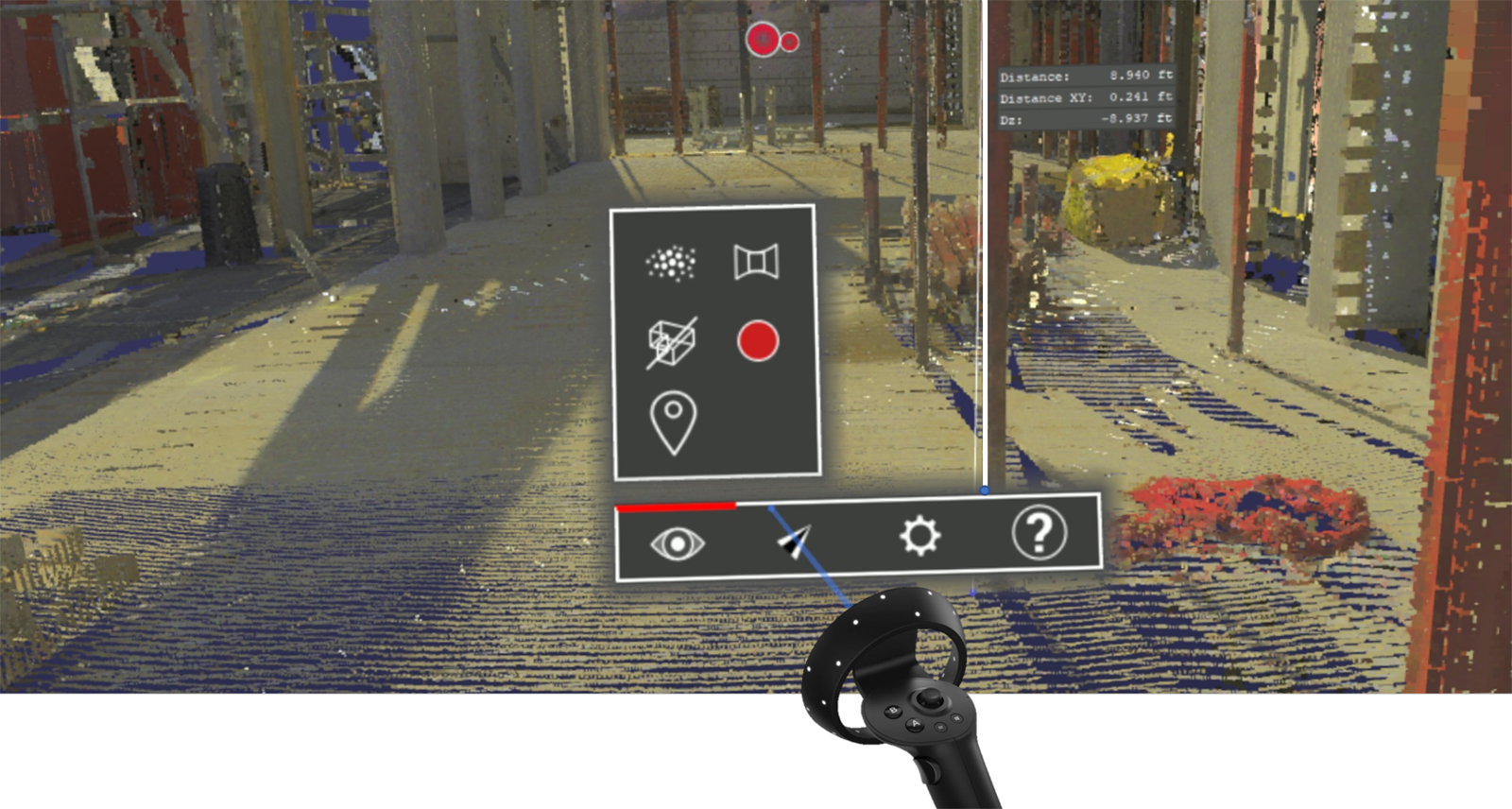 Users can quickly set their scene with visibility toggles. 