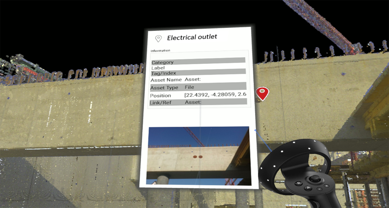 Access information stored in GeoTags created upstream in Cyclone FIELD 360, Cyclone REGISTER 360 or desktop TruView for a VR experience integrated with all stages of the project.