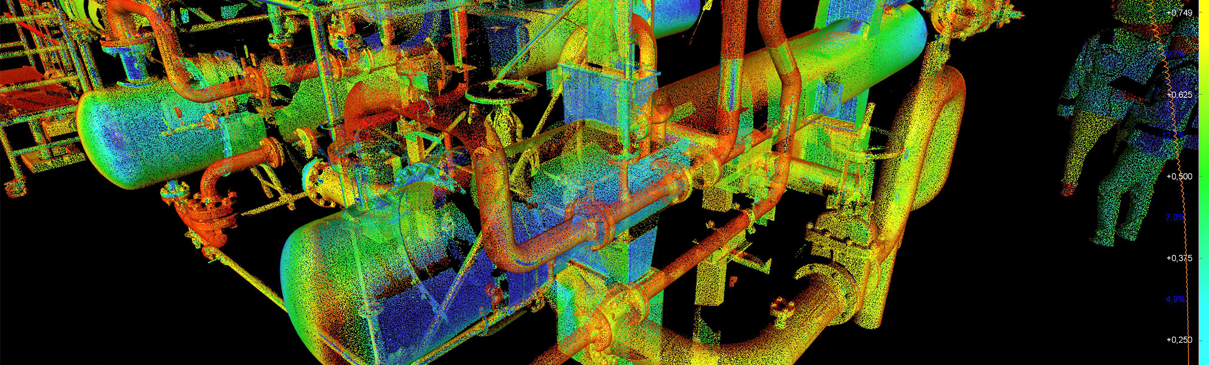 3D-Modell innerhalb einer Industrieanlage