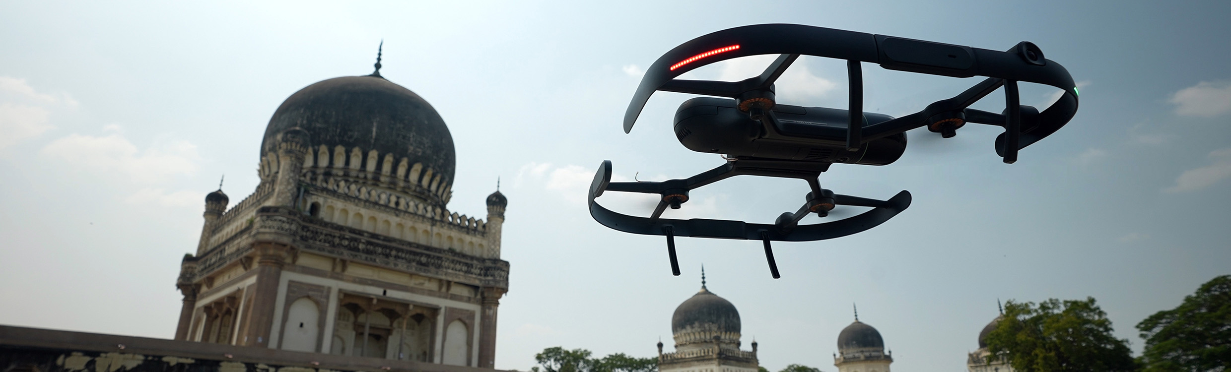 Flying laser scanner captures India's Qutub Shahi Tombs for historic preservation