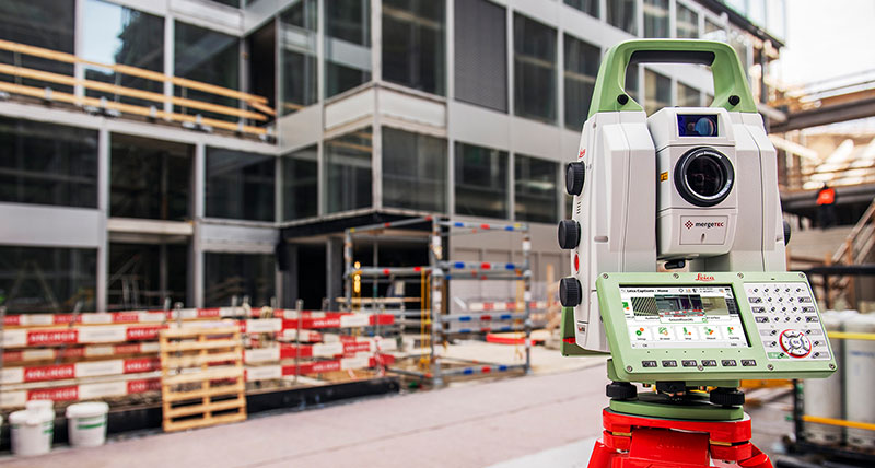 Leica Nova MS60 at a construction site