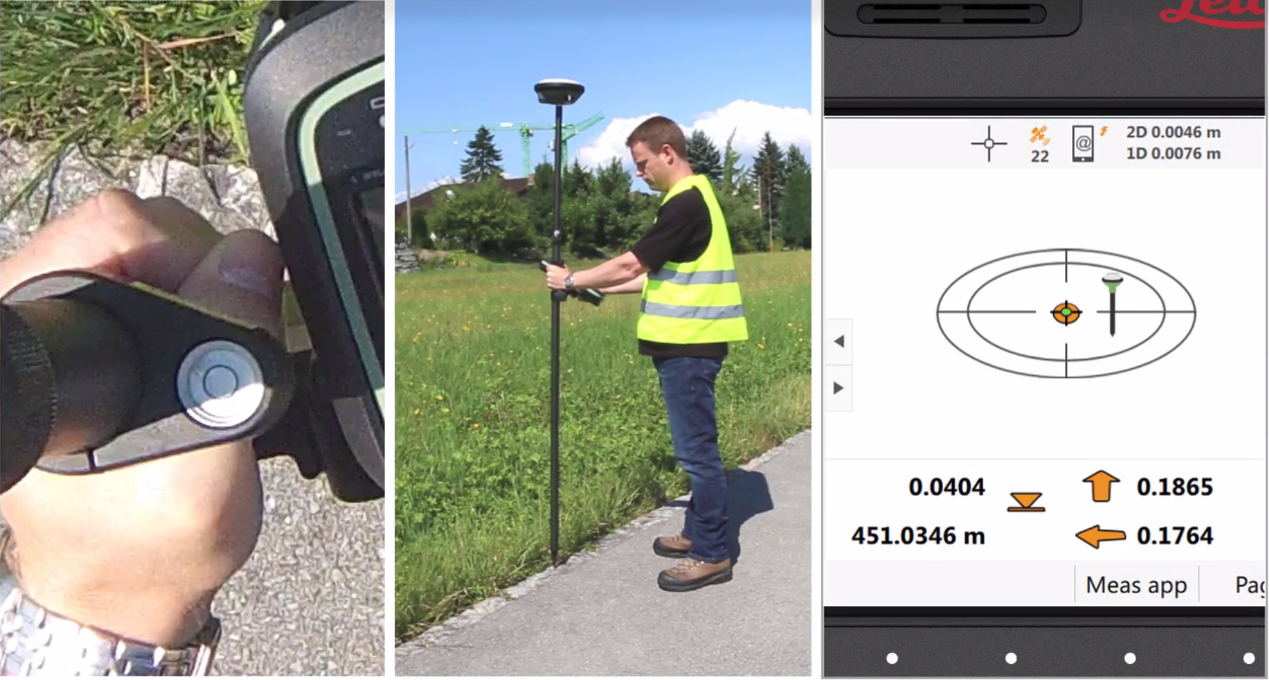 1,8 M Kohlefaser GPS-GNSS-Vermessungsstab – 4-tei Produktbild-Vorschau 3