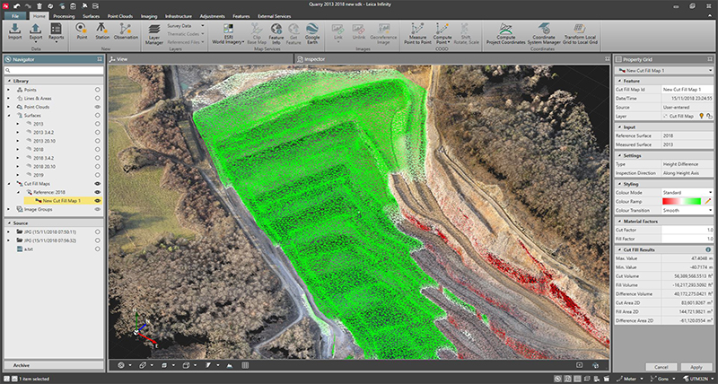 Infinity Surveying Software - Point Clouds | Leica Geosystems