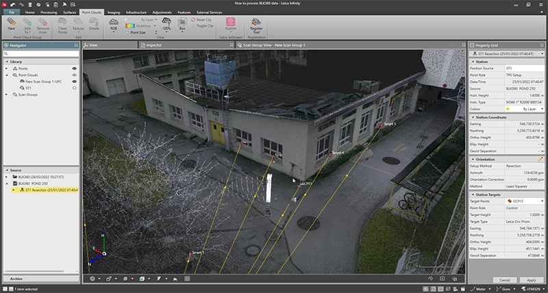 Infinity Surveying Software - Point Clouds | Leica Geosystems