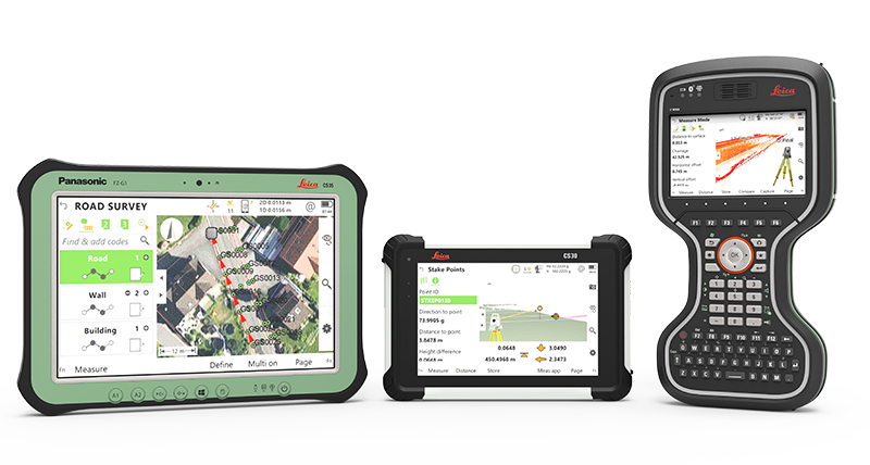 Leica CS20 field controller and, Leica CS30 and Leica CS35 tablets form Leica Geosystems